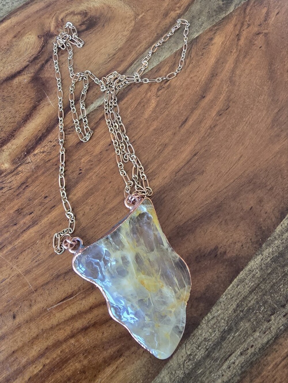 OOAK Copper Chunky Golden Healer Copper Necklace